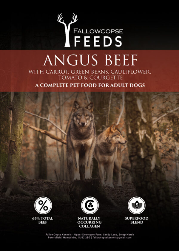 Fallowcopse Feeds - Superfood Angus Beef Dog & Puppy Food - Turkey Chicken Lamb Duck Petersfield Hampshire Surrey West Sussex London Berkshire Kent