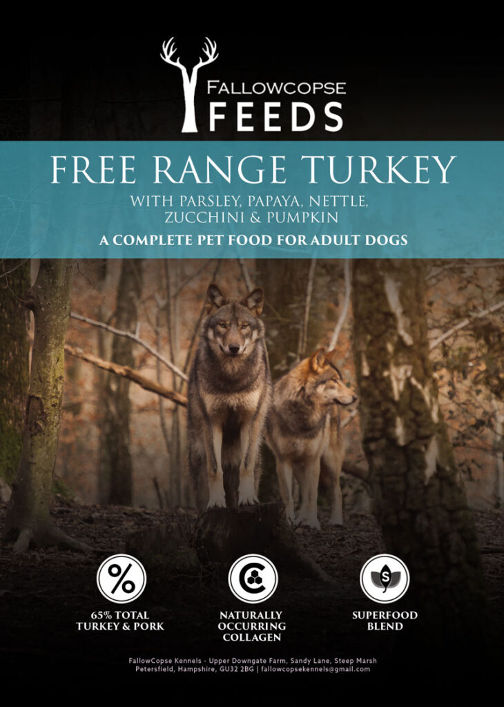 Fallowcopse Feeds - Grain Free Turkey Puppy Food - Turkey Beef Chicken Lamb Duck Petersfield Hampshire Surrey West Sussex London Berkshire Kent